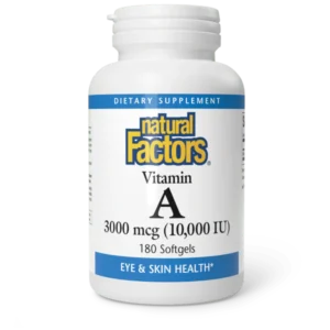 NATURAL FACTORS VITAMIN A 10000IU SOFTGELS 180S