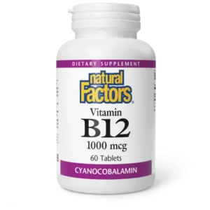 NATURAL FACTORS VITAMIN B12 1000UG TABS 60S CYANOCOBALAMIN