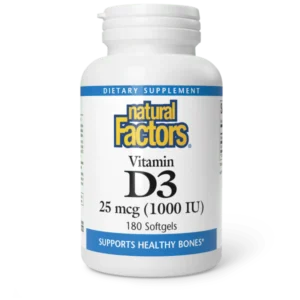 NATURAL FACTORS VITANIN D3 1000IU VITASOLEIL 90S