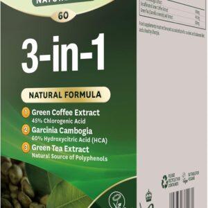 NA 3-IN-1 WEIGHT LOSS FORMULA 60CAPS GREEN COFFEE GARCINIA
