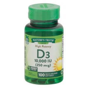 NATURES TRUTH D3 10,000IU 250MCG 100SOFTGELS