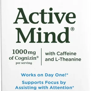 NB ACTIVE MIND 1000MG OF COGNIZIN CAFFEINE L-THEANINE 60CAPS