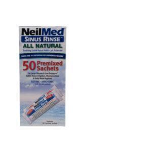 NEILMED SINUS RINSE ALL NATURAL 50 PREMIXED SACHETS ISOTONIC HYPERTONIC