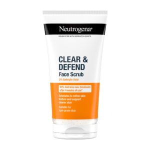 NEUTROGENA CLEAR AND DEFEND FACIAL SCRUB OIL FREE 150ML