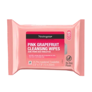 NEUTROGENA OIL FREE PINK GRAPEFRUIT CLEANSING WIPES 25S