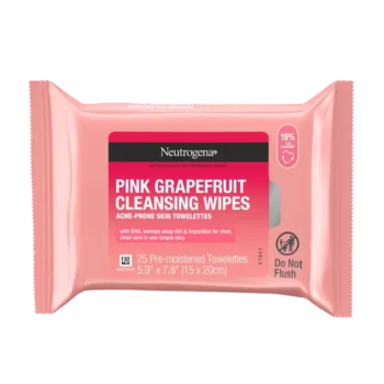 NEUTROGENA OIL FREE PINK GRAPEFRUIT CLEANSING WIPES 25S