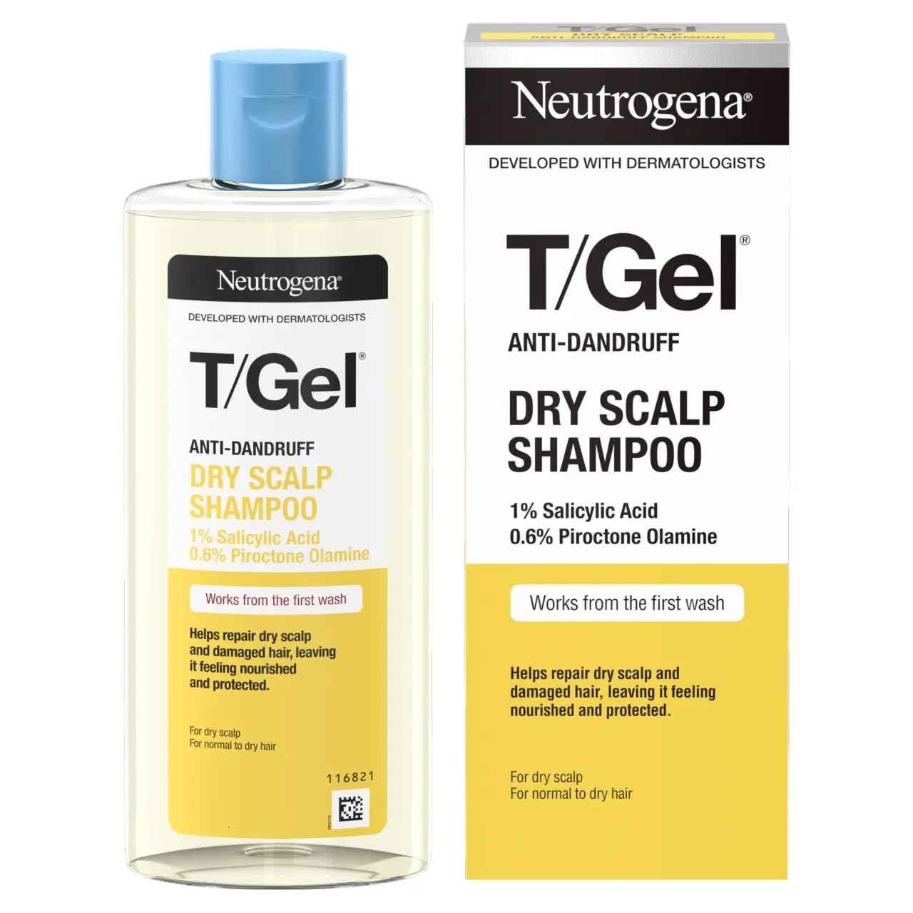 NEUTROGENA T/GEL DRY HAIR ANTI-DANDRUFF SHAMPOO 250ML
