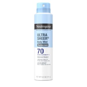 NEUTROGENA ULTRA SHEER BODY MIST SUNSCREEN SPRAY SPF70 141G