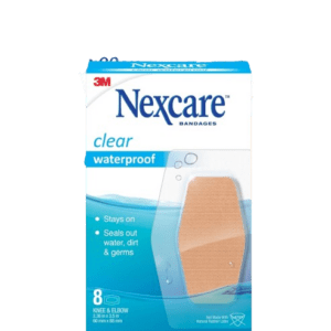 NEXCARE CLEAR WATERPROOF KNEE & ELBOW BANDAGES 8S