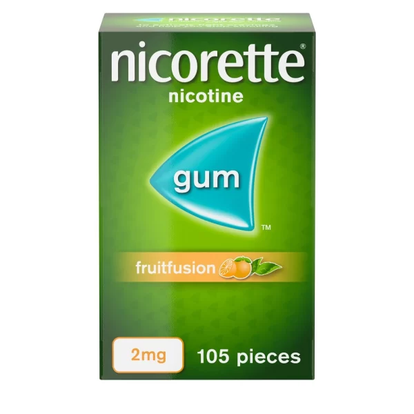 NICORETTE 2MG FRUITFUSION GUM 105S