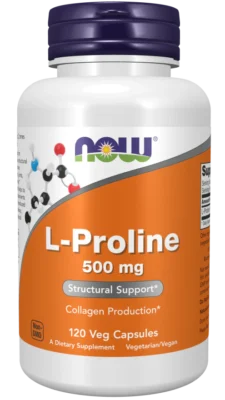NOW L-PROLINE 500MG CAPSULES 120S