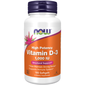 NOW VITAMIN D3 1000IUS SOFTGELS 180S