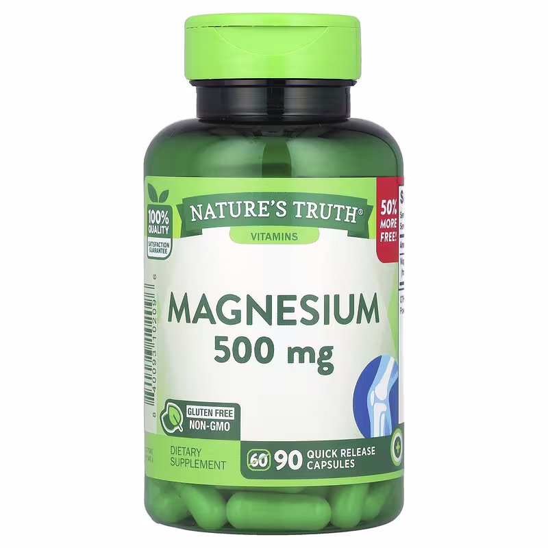 NATURE'S TRUTH MAGNESIUM OXIDE 500MG QR 90CAPSULES