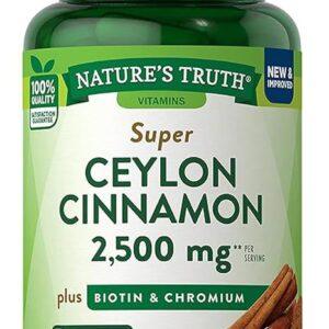 NT SUPER CEYLON CINNAMON 2,500MG PLUS BIOTIN & CHROMIUM 60CAPSULES