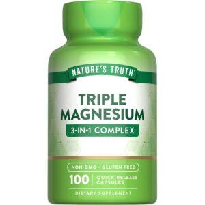 NATURE'S TRUTH TRIPLE MAGNESIUM COMPLEX 100CAPS