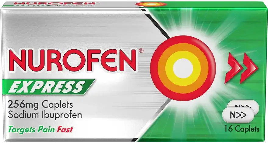 NUROFEN EXPRESS 256MG SODIUM CAPLETS CAPLETS