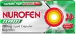 NUROFEN EXPRESS LIQUID 200MG CAPSULES 16S
