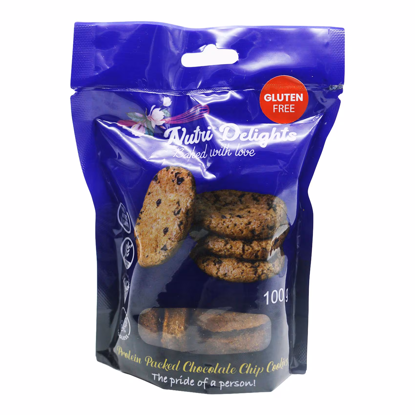 NUTRI DELIGHTS PROTEIN PACKED CHOCOLATE CHIP COOKIES 100G