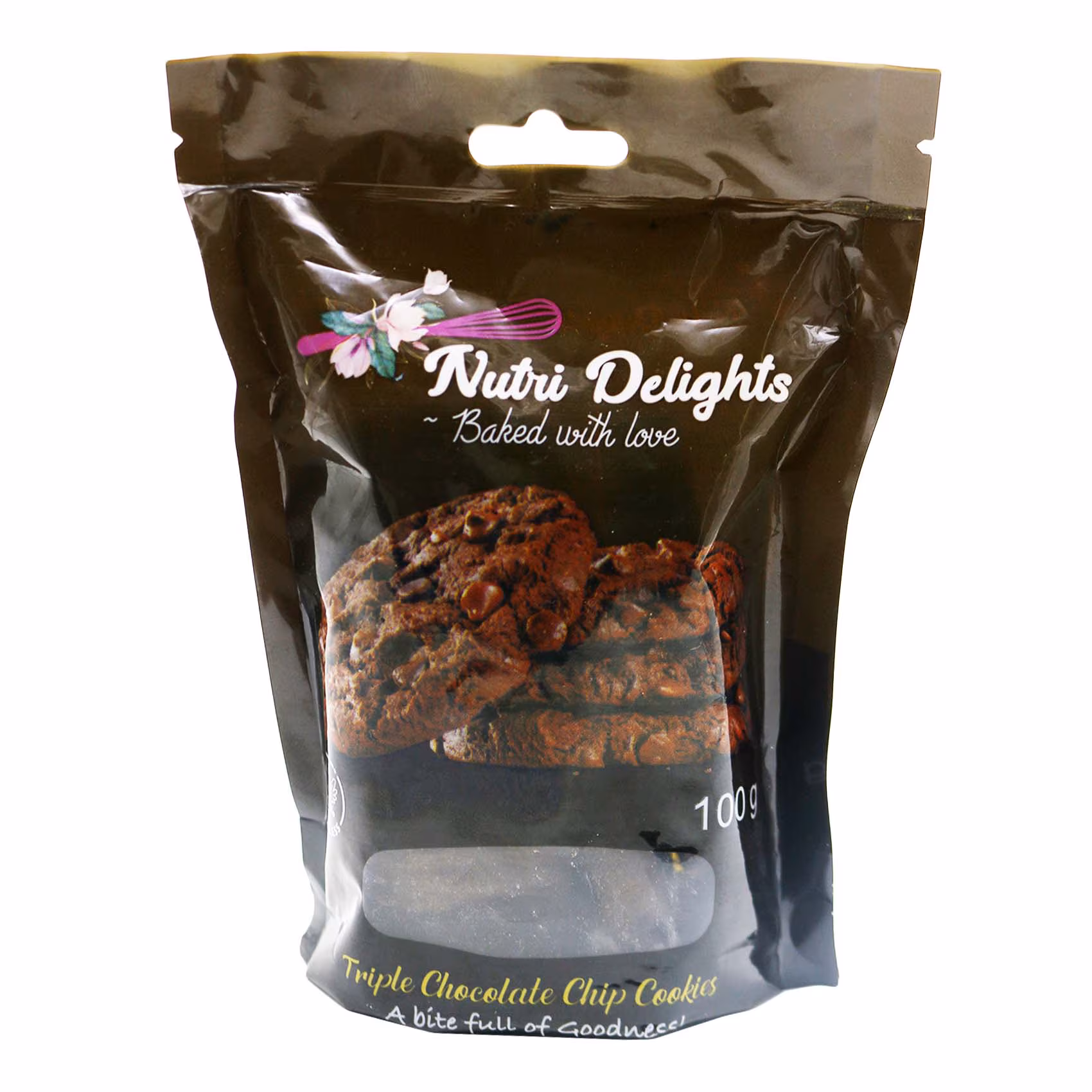 NUTRI DELIGHTS TRIPLE CHOCOLATE COOKIES 100G