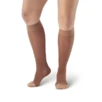 OCA GRADUATED COMPRESSION KNEE OPEN TOE BLACK MEDIUM