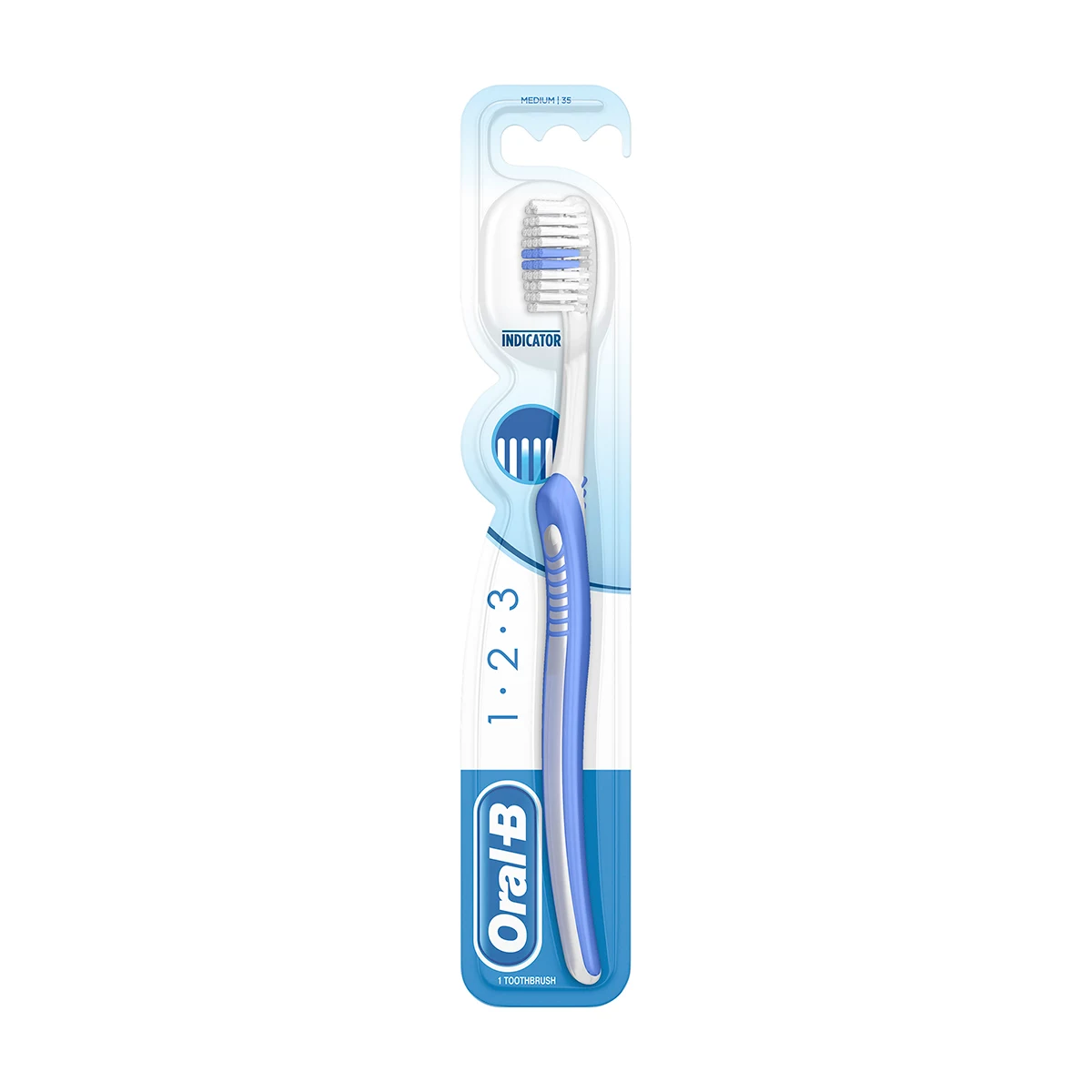 ORAL-B 1.2.3 INDICATOR MEDIUM 35 T/BRUSH