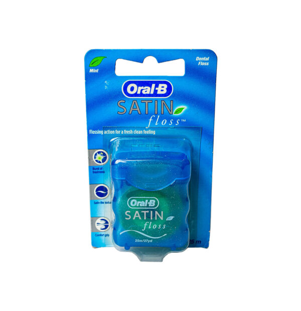 ORAL B SATIN DENTAL FLOSS 25M 27YD MINT - Image 2