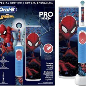 ORAL B VITALITY 3+ KIDS SPIDER MAN RECHARGEBLE TOOTHBRUSH + TRAVEL CASE
