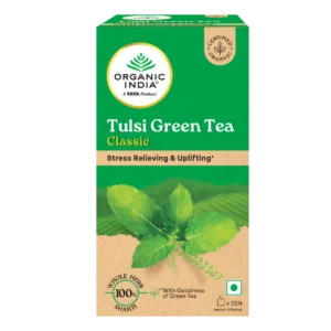 ORGANIC INDIA TULSI GREEN TEA CLASSIC STRESS RELIEVING & UPLIFTING 25S