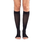 ORTHOCARE GRADUATED COMPRESSION STOKING KNEE OPEN TOE BLACK XXL