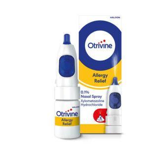 OTRIVIN ALLERGY RELIEF 0.1% NASAL SPRAY XYLOMETAZOLINE 10ML