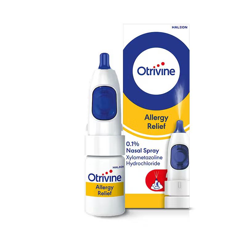 OTRIVIN ALLERGY RELIEF 0.1% NASAL SPRAY XYLOMETAZOLINE 10ML