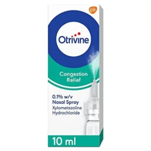 OTRIVINE CONGESTION RELIEF 0.1% NASAL SPRAY XYLOMETAZOLINE MENTHOL 10ML