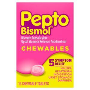 PEPTO BISMOL CHEWABLE 12TABLETS BISMUTH