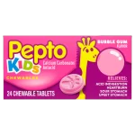 PEPTO KIDS CHEWABLES 24S BUBBLE GUM FLAVOUR