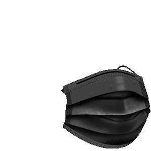 PHASE DISPOSABLE PROTECTIVE FACE MASKS 3 PLY BLACK