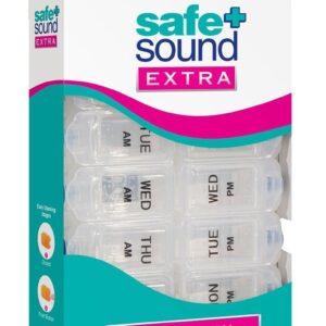 SAFE & SOUND EXTRA PUSH BUTTON A.M./P.M. 7 DAY PILL BOX