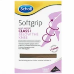 SCHOLL SOFTGRIP CLASS 1 BELOW THE KNEE  LIGHT SUPPORT BLACK MEDIUM