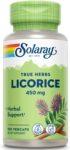 SOLARAY LICORICE 450MG CAPS 100S GLYCYRRHIZA GLABRA
