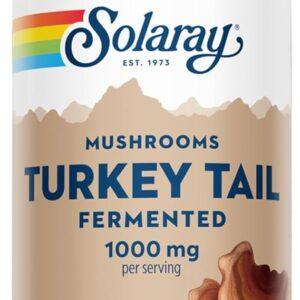 SOLARAY TURKEY TAIL MUSHROOMS FERMENTED 1000MG 60VEGCAPS