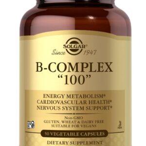 SOLGAR B-COMPLEX 100 VEG CAPSULES 50S