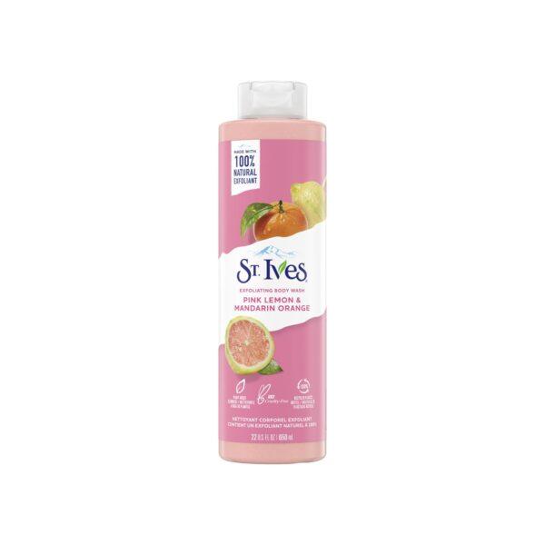 ST. IVES PINK LEMON & MANDARIN ORANGE EXFOL BODY WASH 650ML