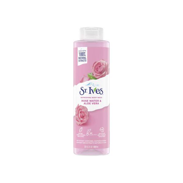 ST. IVES REFRESHING BODY WASH ROSE WATER & ALOE VERA 650ML