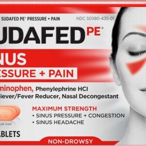 SUDAFED PE SINUS PRESSURE+PAIN TABLETS 24S