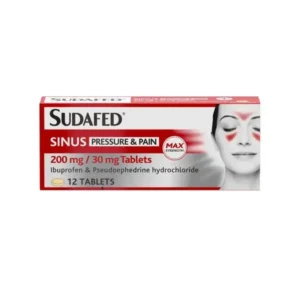 SUDAFED SINUS PRESSURE & PAIN TABLETS 12S