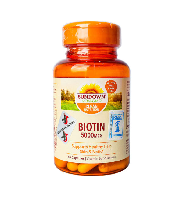 SUNDOWN BIOTIN 5000MCG 60 CAPS