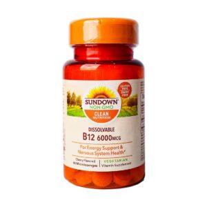 SUNDOWN DISSOLVABLE B12 6000MCG MICROLOZENGES 60S