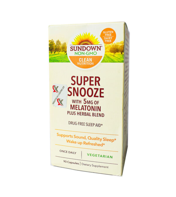 SUNDOWN SUPER SNOOZE WITH 5NG MELATONIN CAPSULES 90S