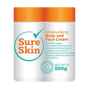 SURESKIN BODY AND FACE MOISTURISING CREAM 500G