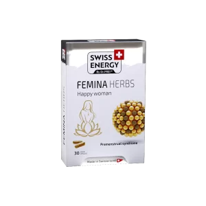 SWISS ENERGY FEMINA HERBS HAPPY WOMAN PREMENSTRUAL SYNDROME CAPSULES 30S