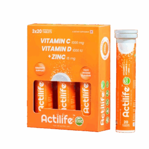 ACTILIFE CDZ VITAMIN C D + ZINC EFFERVE 20TABLETS